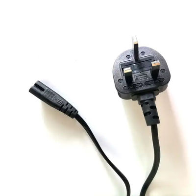 chất lượng  XianDa Swivel Ac UK 2 Pin Plug To IEC C7 Connector Euro plug Power Cable Electrical Extension Cord AC UK Power Cord nhà máy sản xuất