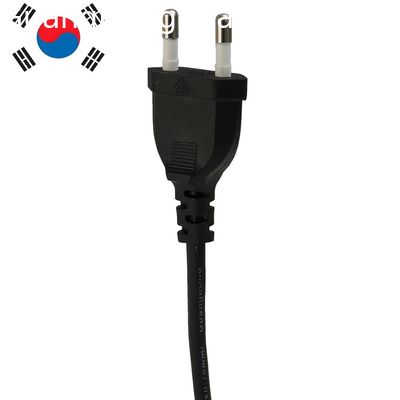 chất lượng  Customization 2.5A 250V  Korea Standard laptop electric ac Power Cable 2pin hair dryer Plug cords nhà máy sản xuất