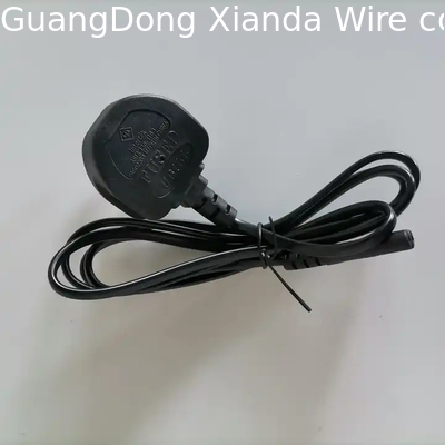XianDa Swivel Ac UK 2 Pin Plug To IEC C7 Connector Euro Plug Cáp điện Cáp mở rộng điện AC UK