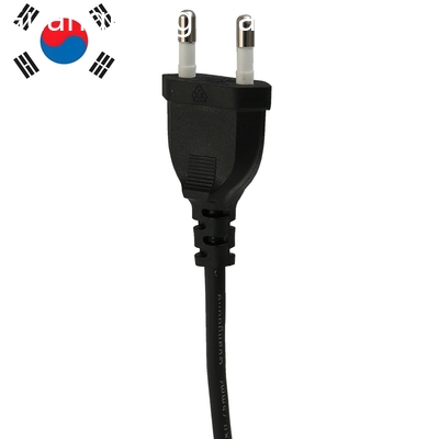 Tùy chỉnh 2.5A 250V Hàn Quốc tiêu chuẩn máy tính xách tay điện ac Power Cable 2pin máy sấy tóc cắm dây cắm