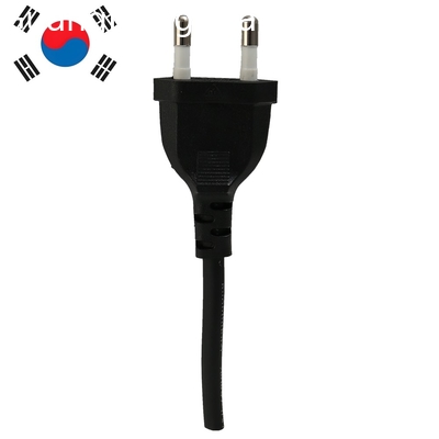 Tùy chỉnh 2.5A 250V Hàn Quốc tiêu chuẩn máy tính xách tay điện ac Power Cable 2pin máy sấy tóc cắm dây cắm