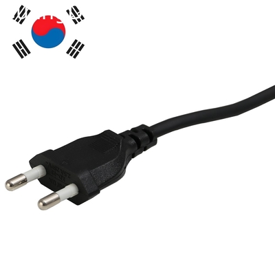 Tùy chỉnh 2.5A 250V Hàn Quốc tiêu chuẩn máy tính xách tay điện ac Power Cable 2pin máy sấy tóc cắm dây cắm